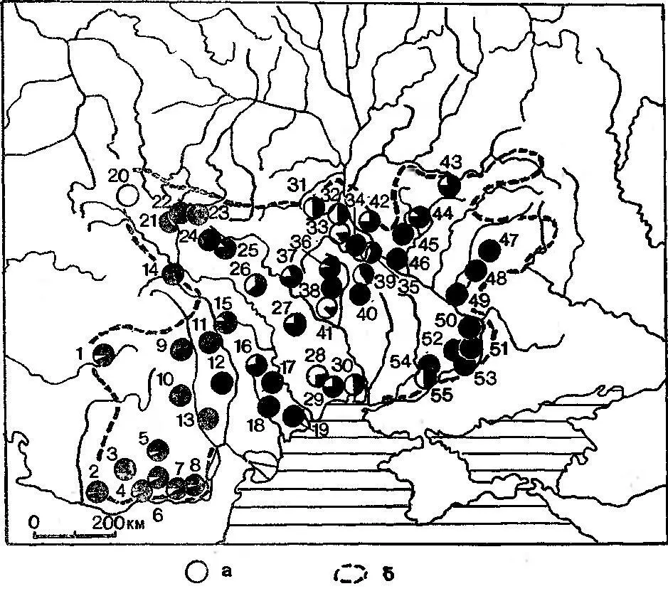 Рис 88 Ориентация трупоположений в черняховских могильниках а наиболее - фото 90