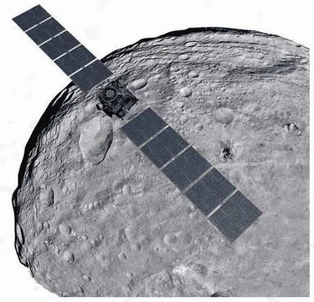 Космический аппарат Dawn на орбите астероида Веста Планеты Солнечн - фото 10