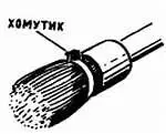 Несколько капель клея закапанные в просверленное в обжимном кольце кисти - фото 234