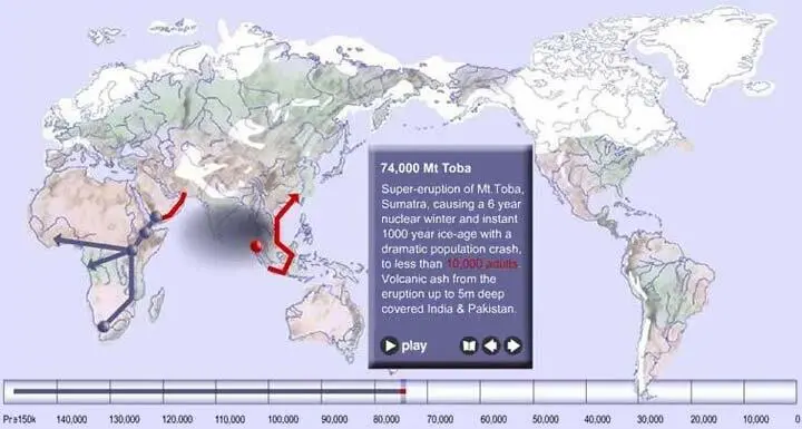 Около 74 000 лет назад произошло грандиозное извержение вулкана Тоба на - фото 31