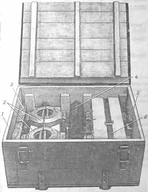 Рис 7Укладка КЗК в деревянный ящик 1 ящик 2 заряды 3 планки 4 - фото 7