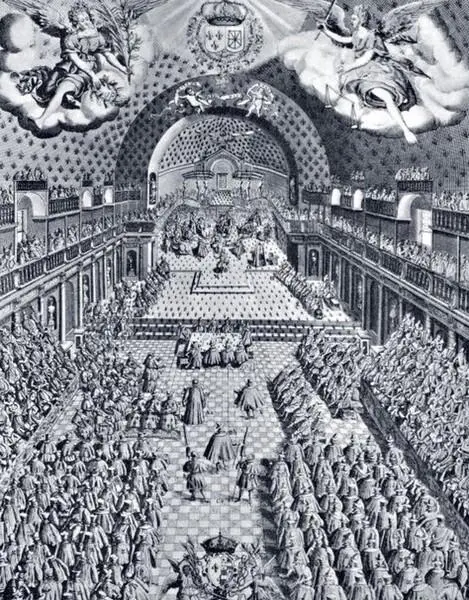 Заседание Генеральных штатов в 1614 году Гравюра 1614 г Торжественное - фото 7