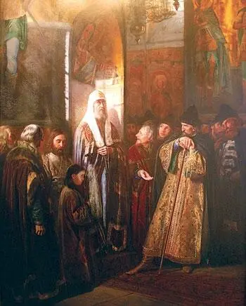 Святитель Филипп обличает царя Иоанна Грозного Художник А Орлов XIX в - фото 58