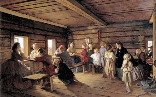 Сельская бесплатная школа Художник АИ Морозов 1863 год Таким образом - фото 144
