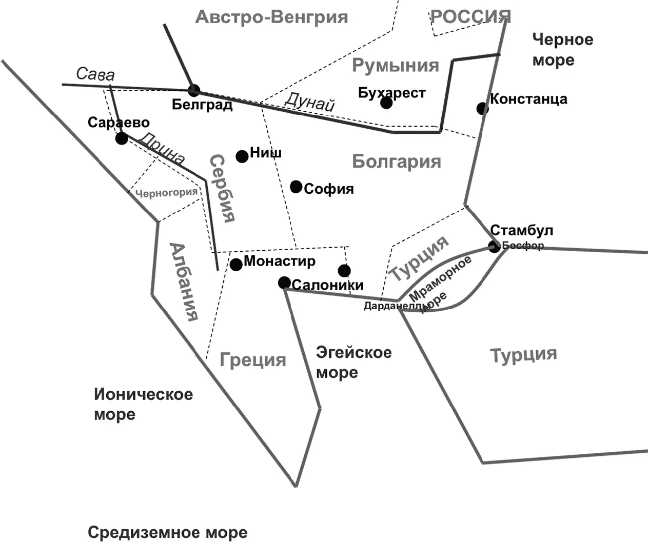 Схема Балканского театра военных действий Огромное значение имеют прикрывающие - фото 17