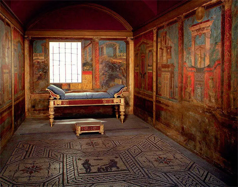 Интерьер спальни кубикулума на вилле в Боскореале Ложе реконструировано по - фото 3