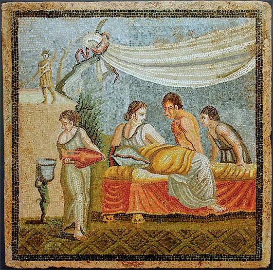 Любовная сцена Мозаика с виллы в Ченточелле II в н э Обратная сторона - фото 29