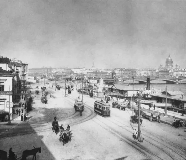 Петербург Николаевская набережная и Николаевский мост Фотография начала XX в - фото 78