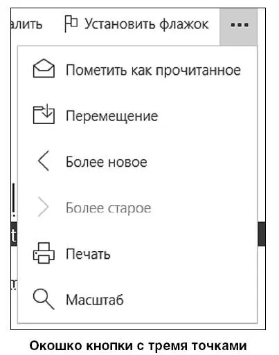 Кнопка Перемещение переносит письма из одной папки в другую Функции - фото 207