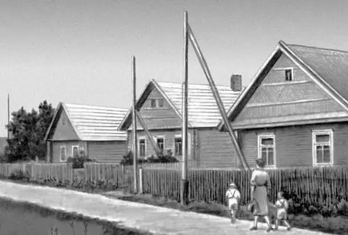 Улица в деревне Гродненская обл БССР Тамильская деревня в Южной Индии - фото 196