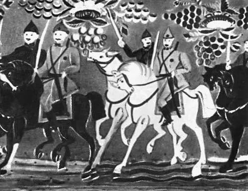 Народная живопись И А Мазин Красная Армия Роспись по дереву 1937 - фото 218