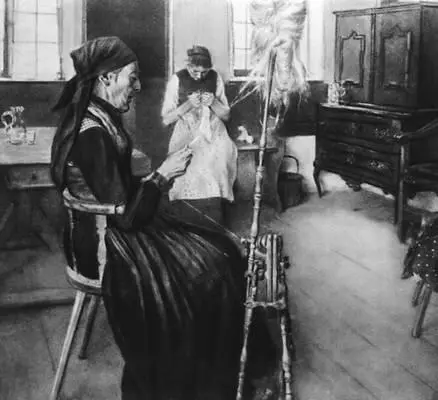 В Лейбль Прядильщица 1892 Музей изобразительных искусств Лейпциг Сцена - фото 273