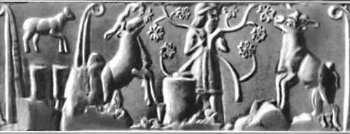Оттиск цилиндрической печати из храма богини Иннин в Уруке Начало 3го тыс до - фото 23