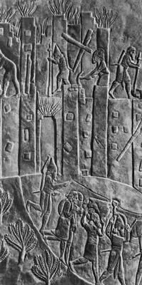 Разрушение ассирийцами города Рельеф из дворца царя Ашшурбанипала в Ниневии - фото 28