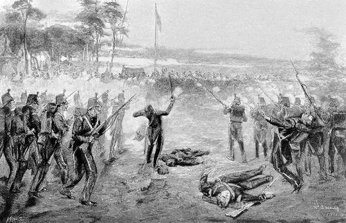Сражение английских войск с повстанцами во время Эврикского восстания 1854 - фото 146