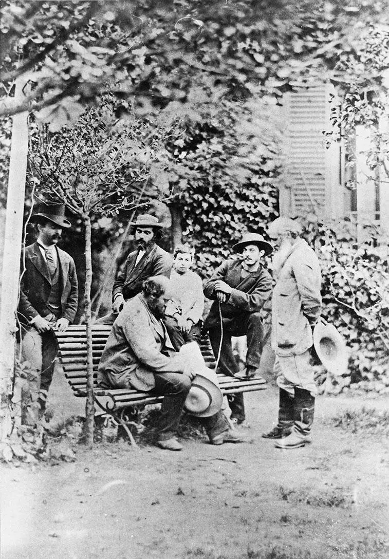 Сезанн и Писсарро с товарищами в Понтуазе Ок 1874 Слева направо Мартинес - фото 22