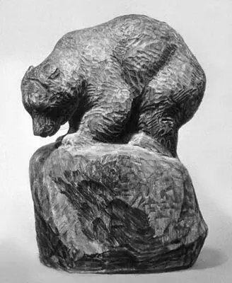 В А Ватагин Медведь Дерево 1956 Дикая кошка Роспись гробницы - фото 187