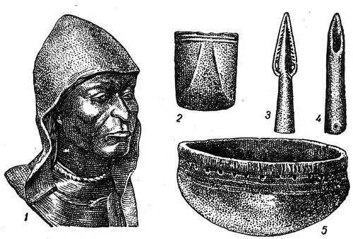 Ананьинская культура 1 тип ананьица 2 бронзовый топоркельт 3 - фото 52