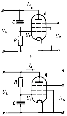 Схемы реактивнах ламп эквивалентных ёмкости а и индуктивности б U a - фото 4