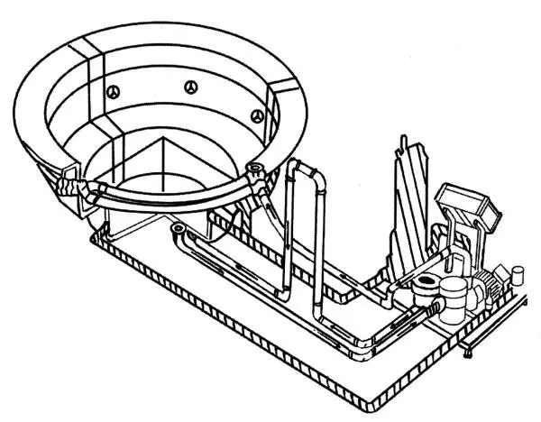 Рис 27 Схема подключения джакузи Устанавливают лестницу на четырех патрубках - фото 34