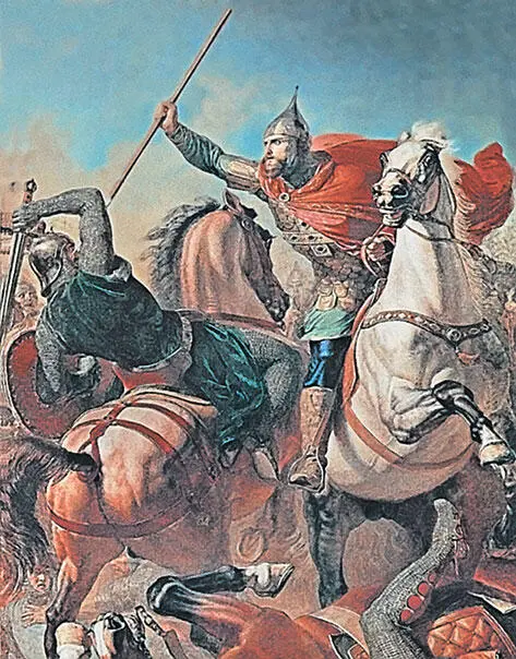 Ф А Моллер Невская битва Поединок Александра Невского и Биргера 1856 год - фото 78