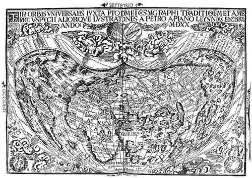 Рис 535 Карта мира Петра Апиана Petrus Apianus якобы 1520 года Взято из - фото 239
