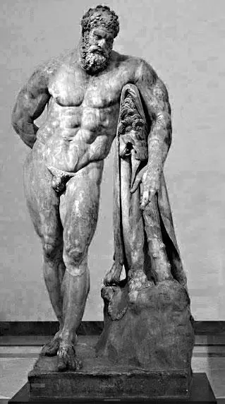 Геракл Фарнезе Мрамор Римская работа эпохи империи с оригинала 2й половины - фото 2