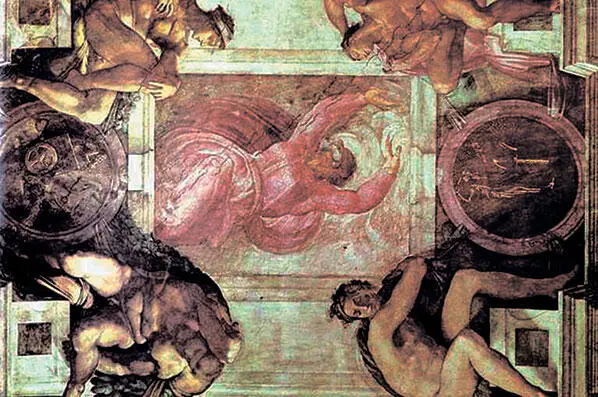 Микеланджело Буонаротти Отделение света от тьмы 1512 Сикстинская капелла - фото 126