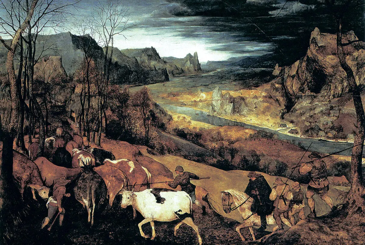 Питер Брейгель Старший Двенадцать месяцев Возвращение стада 1565 Музей - фото 142