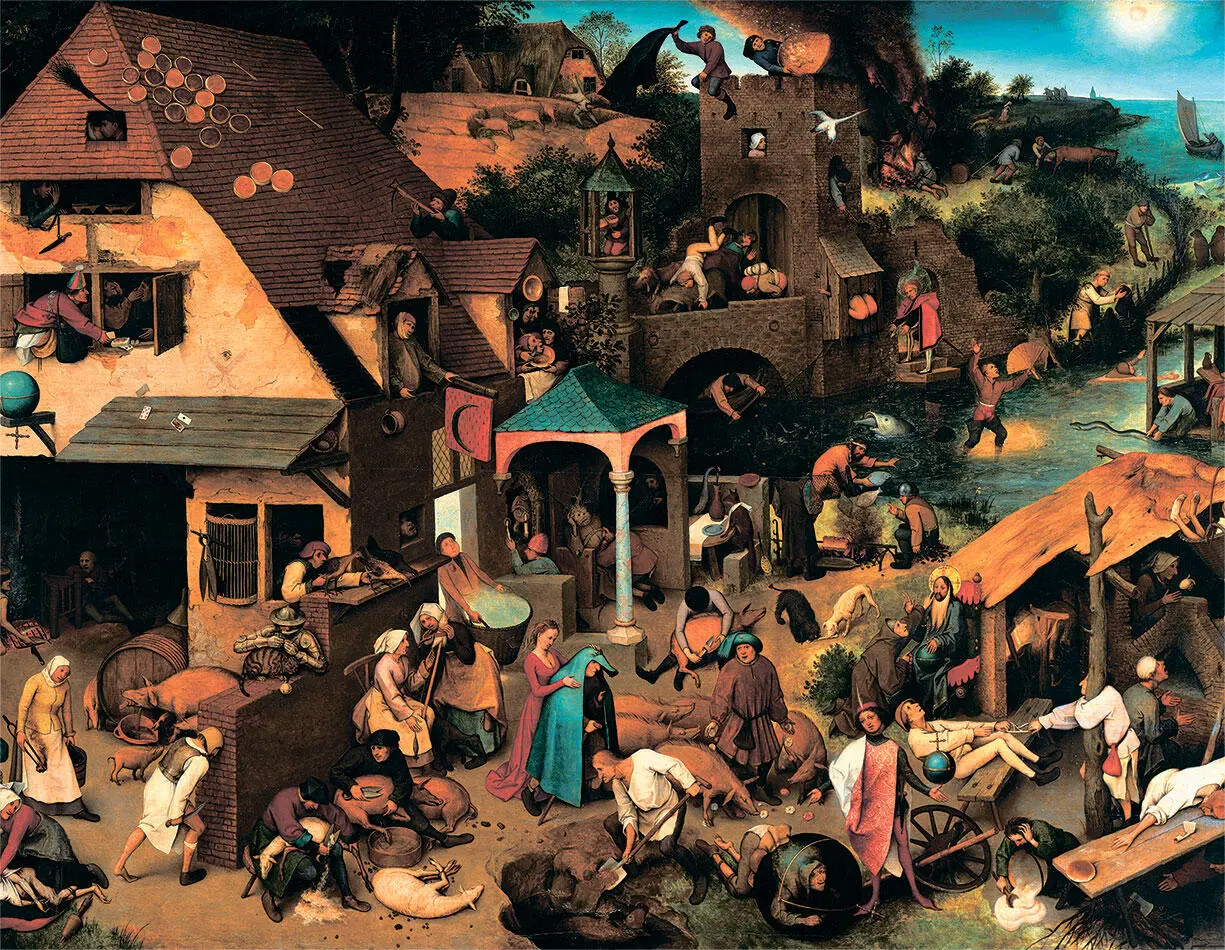 Питер Брейгель Старший Фламандские пословицы и поговорки 1559 Берлинская - фото 144