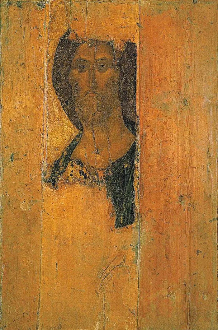 Андрей Рублев Спас Вседержитель Звенигородский чин 1410е гг - фото 103