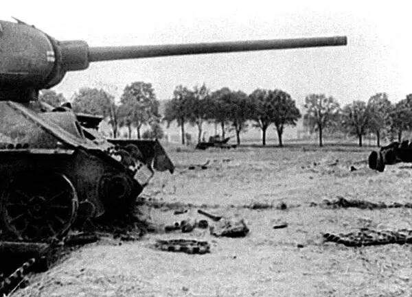 Подбитые танки 1й гв ТА на Зееловских высотах 1720 апреля 1945 г - фото 542