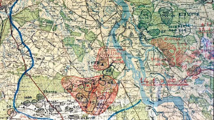Карта 7 Фрагмент оперативной карты 1й гв ТА за 1315 января 1945 г Карта - фото 706