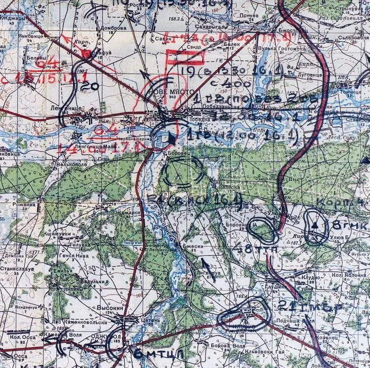 Карта 9 Фрагмент отчетной карты 1й гв ТА за 1516 января 1945 г Карта 10 - фото 708
