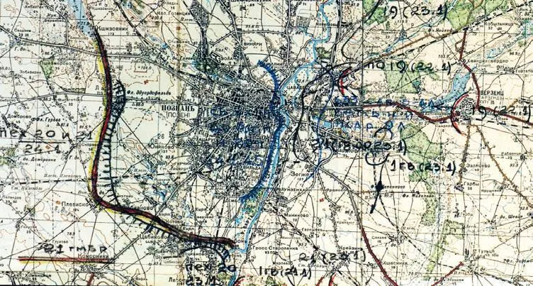 Карта 13 Фрагмент отчетной карты 1й гв ТА за 2224 января 1945 г Карта 14 - фото 714