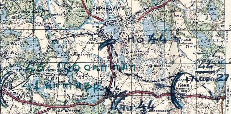 Карта 14 Фрагмент отчетной карты 1й гв ТА за 2730 января 1945 г Карта 15 - фото 715