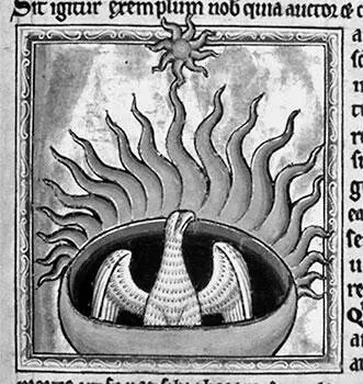 Рис 196 Старинное изображение Феникса сгорающего в огне Aberdeen Bestiary - фото 205