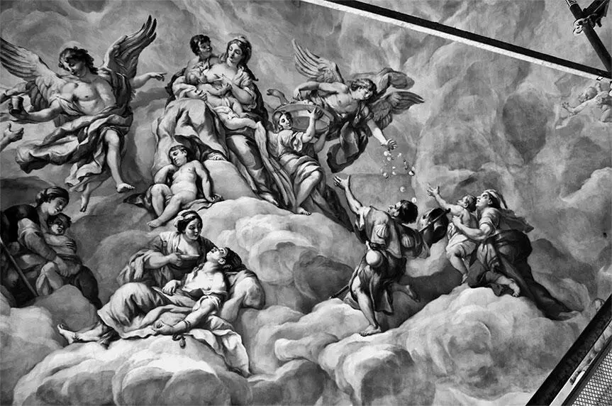 Рис 289 Фреска на куполе собора Карла VI Ангелы разбрасывают деньги - фото 299
