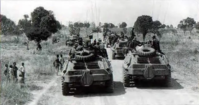 Колонна кубинских БТР60ПБ в районе Кангамбы Ангола 1985 г БРДМ2 ФАПЛА - фото 49
