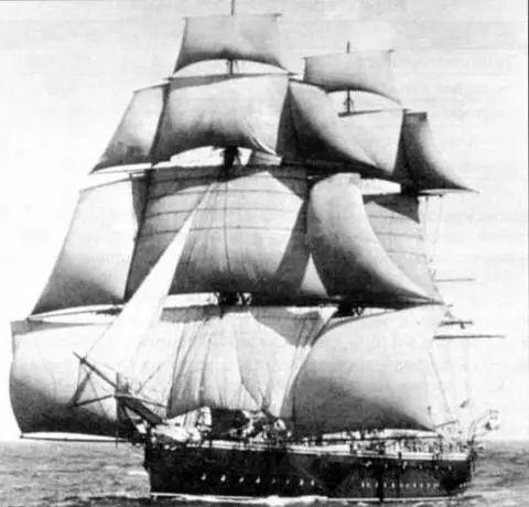 Каллиопа под всеми парусами Корвет Калипсо в 1883 г Тренировка - фото 86