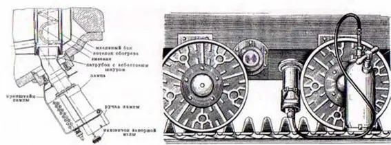 Установка лампы подогревателя для обогрева системы охлаждения двигателя танка - фото 186