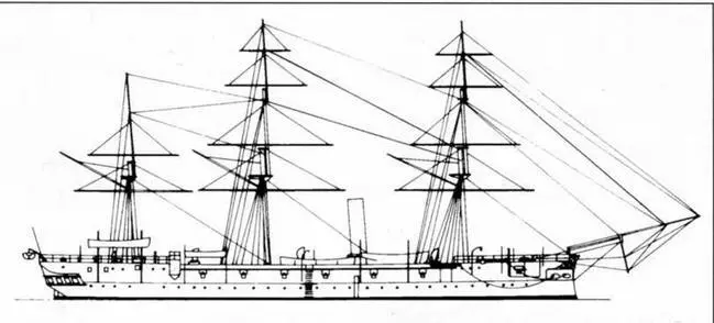 Винтовой корвет Кэрисфорт 1879 г Верфь Заложен Спущен на воду Вошел в - фото 49