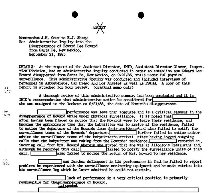 ФБР установило слежку за Ховардом но 21 сентября 1985 года упустило его в - фото 34