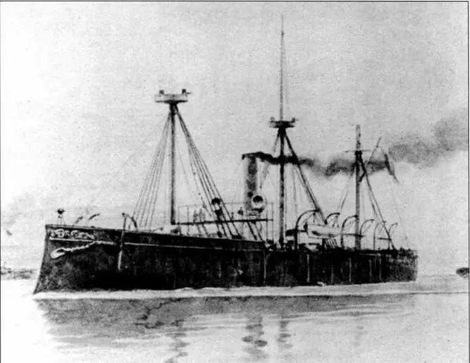 Вэйюань после модернизации начала 1890х гг Корабль изображен с боевыми - фото 97