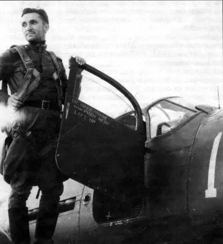 Мллнт Виктор Калмансон у своего самолета аэродром Видлица 1944 г - фото 54