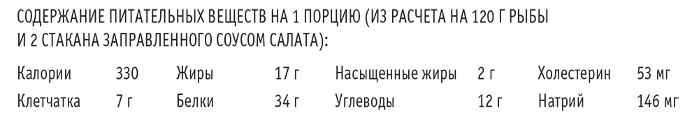 Жаренная на гриле семга с луковым конфитюром на подложке из свежей листовой - фото 22