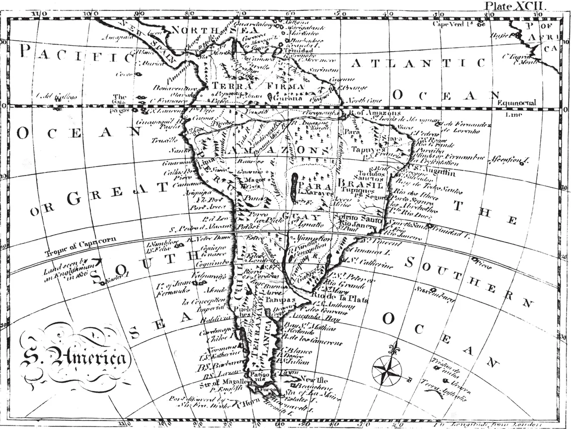 Рис 5 Карта Южной Америки из Британской Энциклопедии XVIII века 43 т 2 - фото 5
