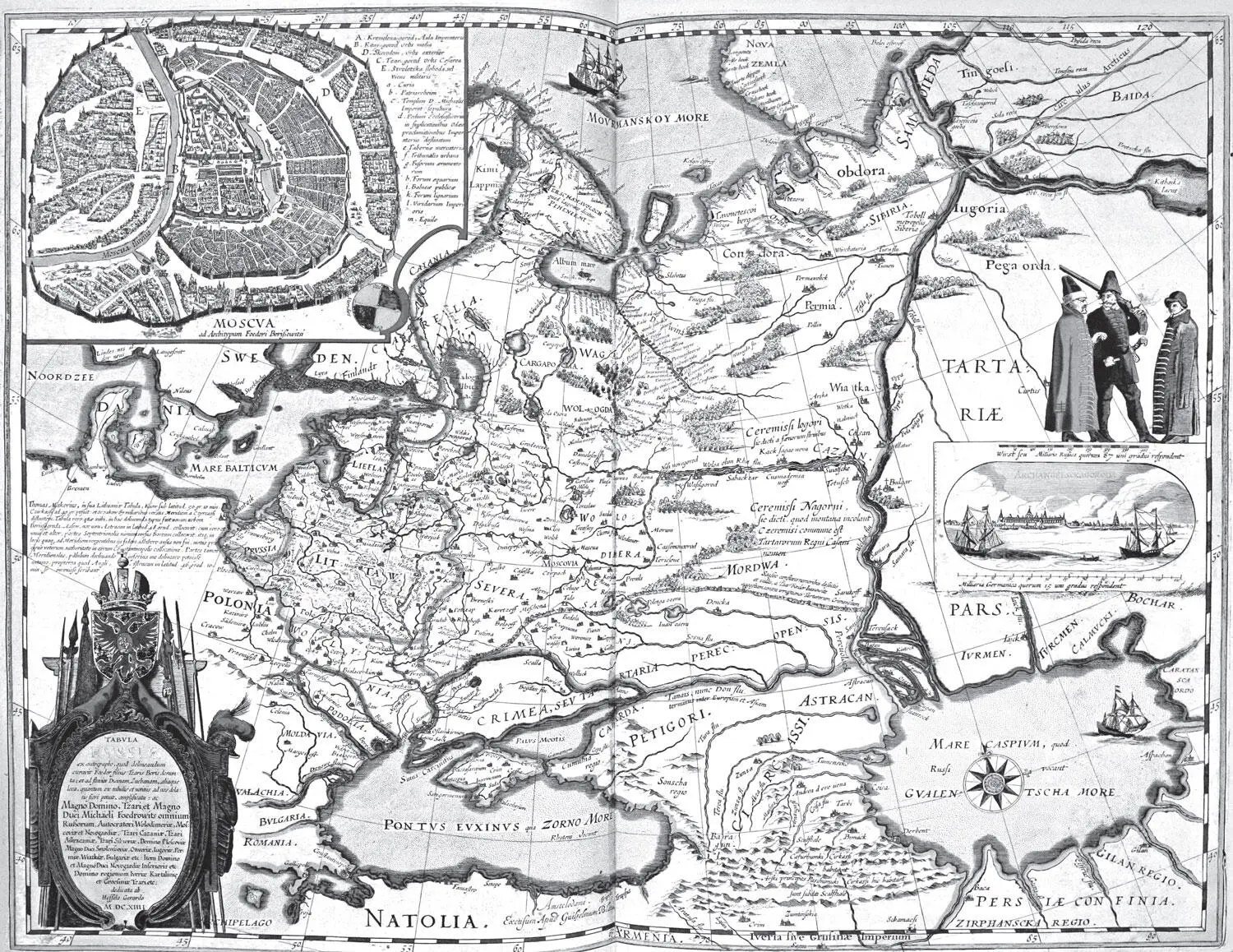 Рис 49 Карта TABVLA RUSSIAE из Большого Атласа Блау 1665 года 41 - фото 49
