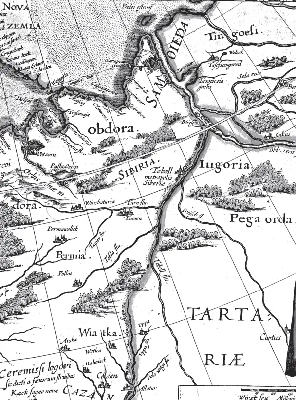 Рис 50 Часть карты TABVLA RUSSIAE из Большого Атласа Блау 1665 года - фото 50