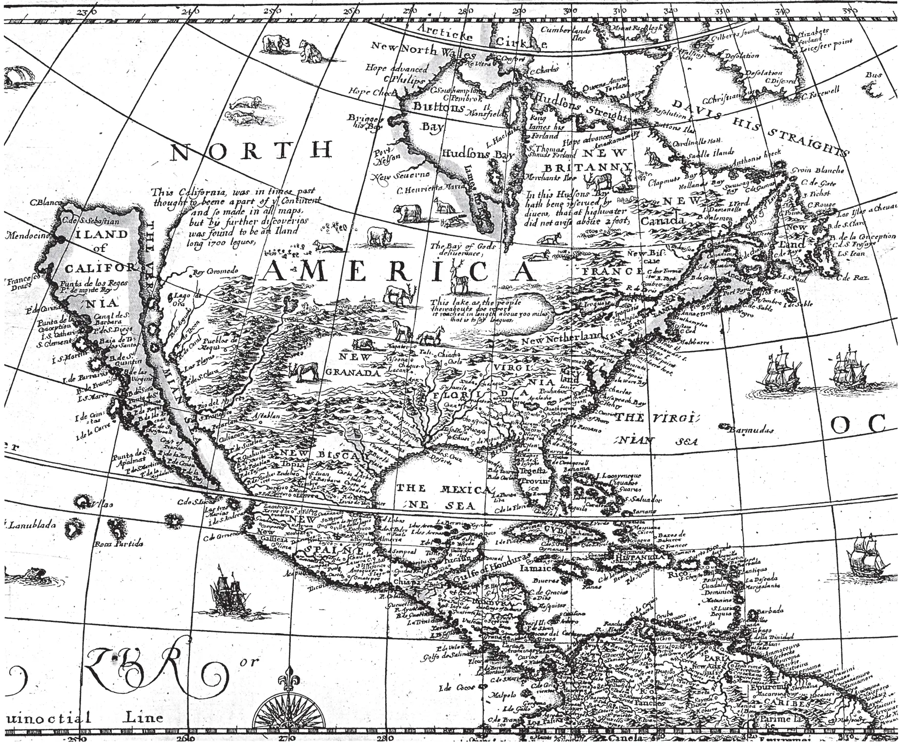 Рис 122 Карта Северной Америки 1666 года A New and Exact Map of America and - фото 122